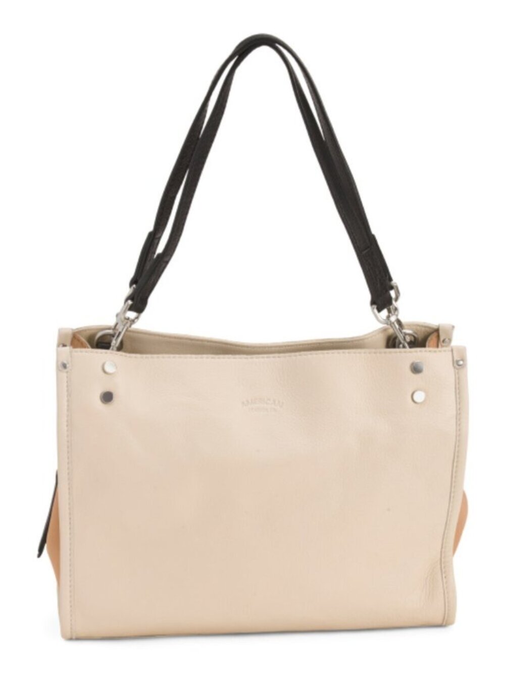 AMERICAN LEATHER CO. Leather Lenox Triple Entry Satchel